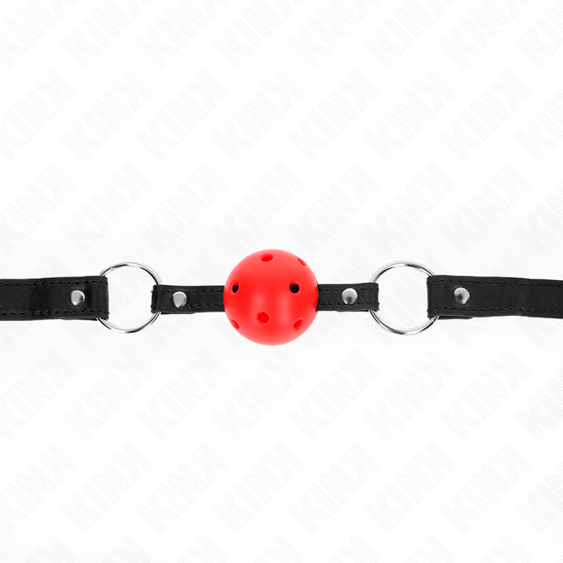 KINK - MORDAZA HUECO DE BOLA ROJA DURA DE 4,5 CM MODELO 1 63,5 X 2 CM
