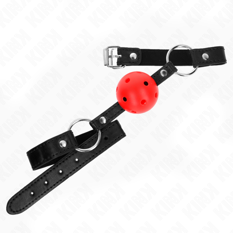 KINK - MORDAZA HUECO DE BOLA ROJA DURA DE 4,5 CM MODELO 1 63,5 X 2 CM