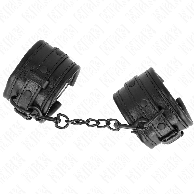 KINK - SUJECIONES DE MUÑECA NEGRAS AJUSTABLES 20-30 CM X 6 CM