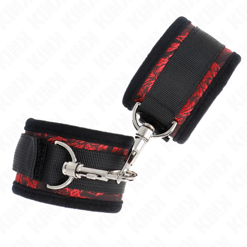 KINK - RESTRICCIONES DE MUÑECA SCANDAL ROJO-NEGRO