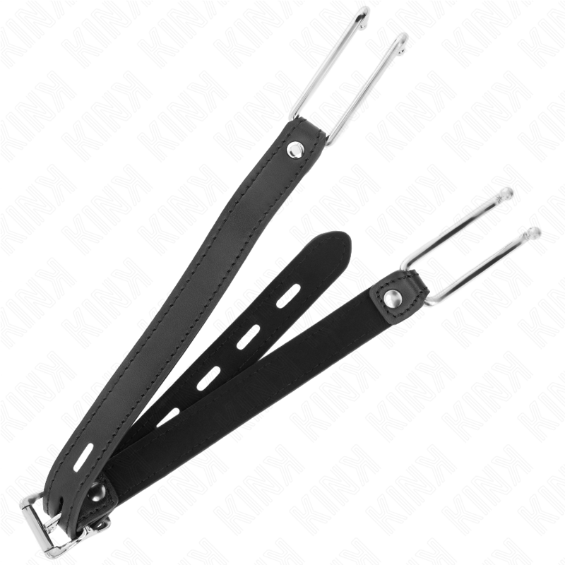 KINK - MORDAZA DE GANCHO METÁLICO DE 11,5 CM CON CORREA DE CUERO SINTÉTICO AJUSTABLE 39-58 CM X 2 CM