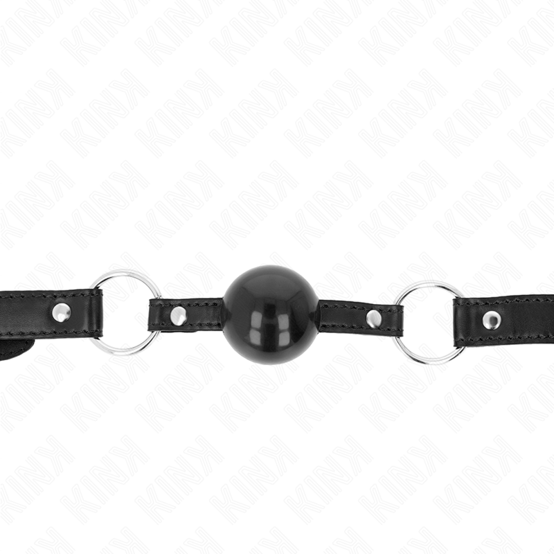 KINK - Bâillon boule en TPE noir 4 cm 60 x 2 cm