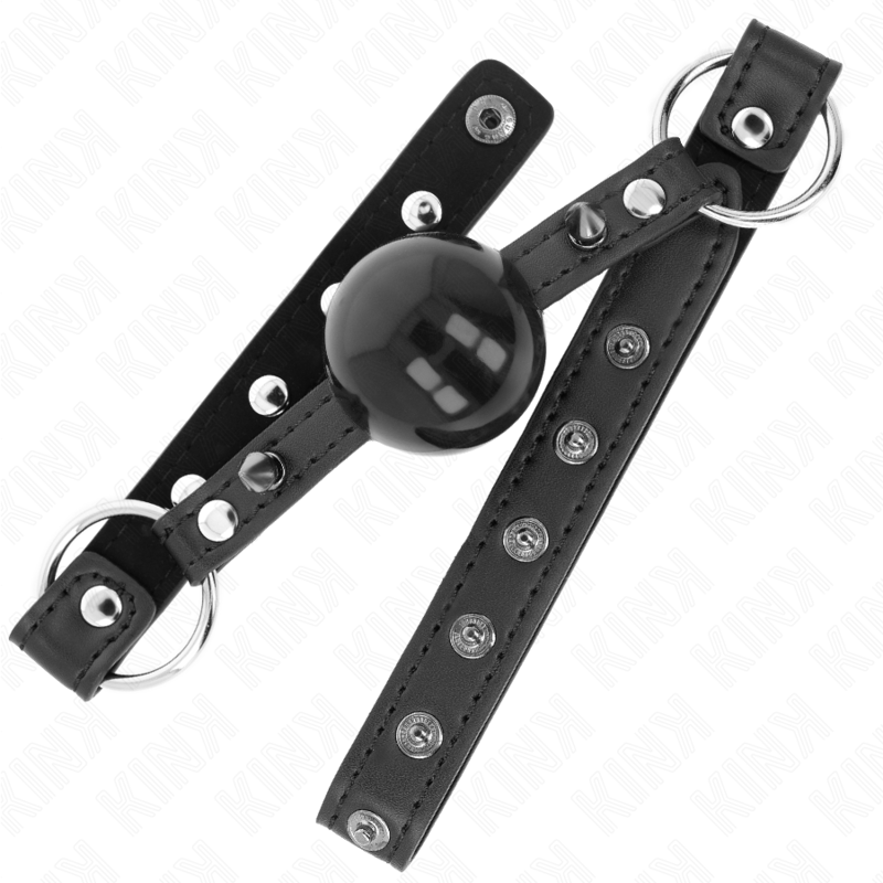 KINK - MORDAZA DE BOLA DE 4 CM CON REMACHE DE PUNTA Y CIERRE A PRESIÓN 65 x 2 CM