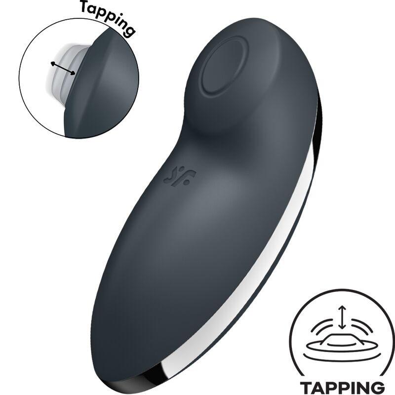 SATISFYER - TAP & CLIMAX 2 VIBRADOR Y ESTIMULADOR GRIS