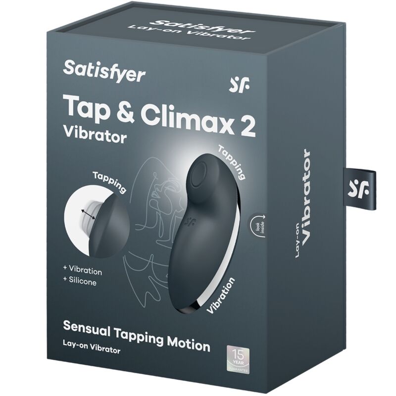 SATISFYER - TAP & CLIMAX 2 VIBRADOR Y ESTIMULADOR GRIS