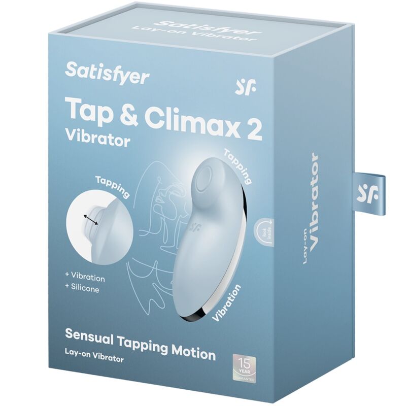 SATISFYER - TAP & CLIMAX 2 VIBRADOR Y ESTIMULADOR AZUL