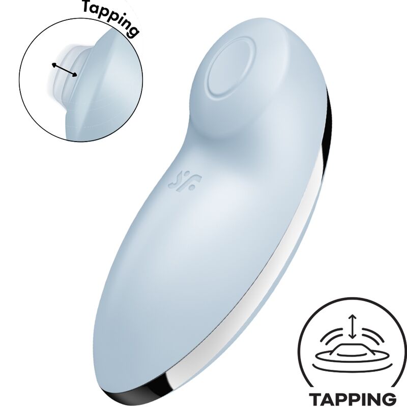SATISFYER - TAP & CLIMAX 2 VIBRADOR Y ESTIMULADOR AZUL