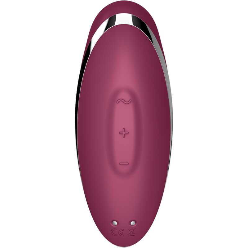 SATISFYER - TAP & CLIMAX 2 VIBRADOR Y ESTIMULADOR ROJO