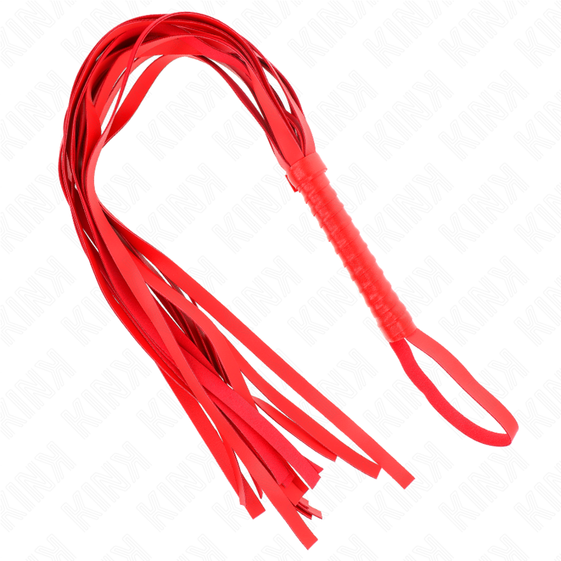 KINK - LÁTIGO ROJO DE COLA LARGA CON MANGO CORTO DE 70 CM