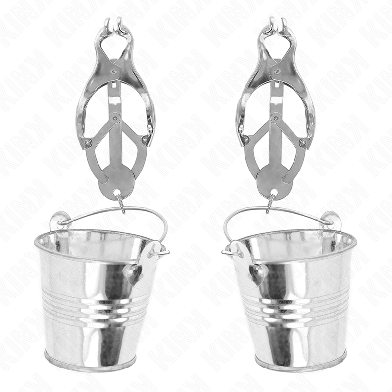 KINK - PINZAS PARA PEZONES DE TRÉBOL JAPONESAS CON CUBOS PLATEADOS