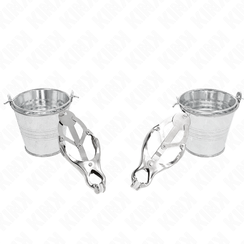 KINK - PINZAS PARA PEZONES DE TRÉBOL JAPONESAS CON CUBOS PLATEADOS