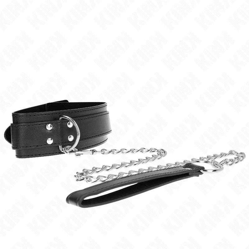 KINK - COLLAR CON CORREA 65 CM HEBILLAS DE PLATA AJUSTABLE 33-46 CM X 5.5 CM