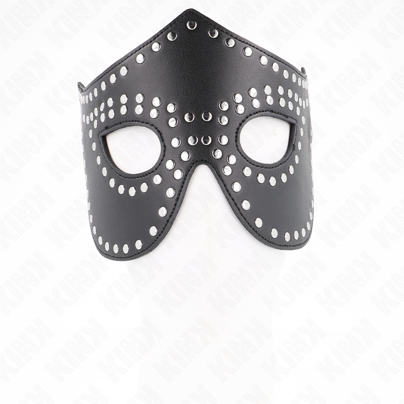 KINK - MÁSCARA DE CUERO SINTÉTICO CON REMACHES MODELO 2 30 x 12 CM