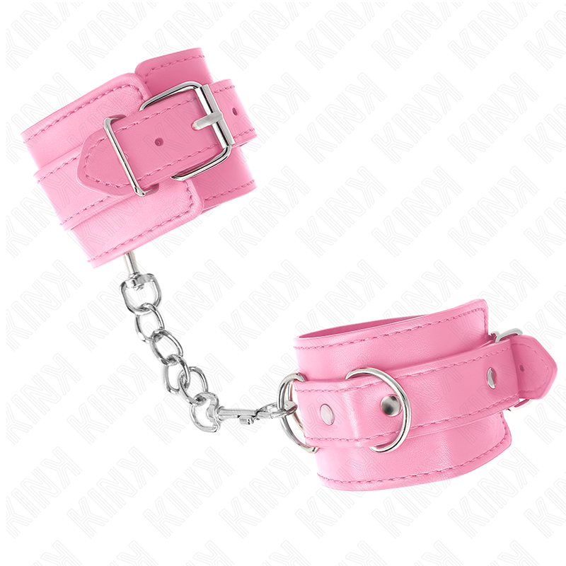 KINK - ATTACHES DE POIGNET SIMPLES ROSE RÉGLABLES 20-23 CM X 5,5 CM
