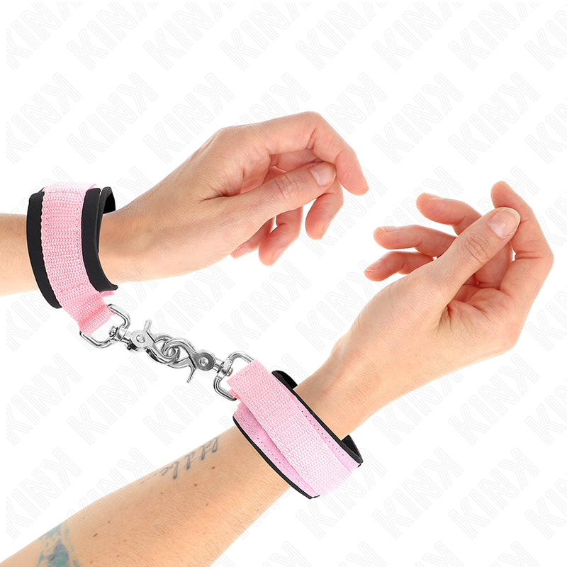 KINK - MUÑEQUERAS AJUSTABLES DE NEOPRENO ROSA AJUSTABLES 22-34 CM