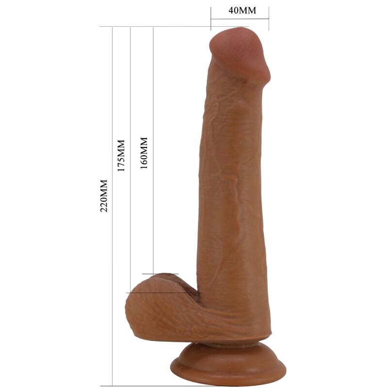 PRETTY LOVE - DILDO ALTO REALISTA 22 CM MARRÓN