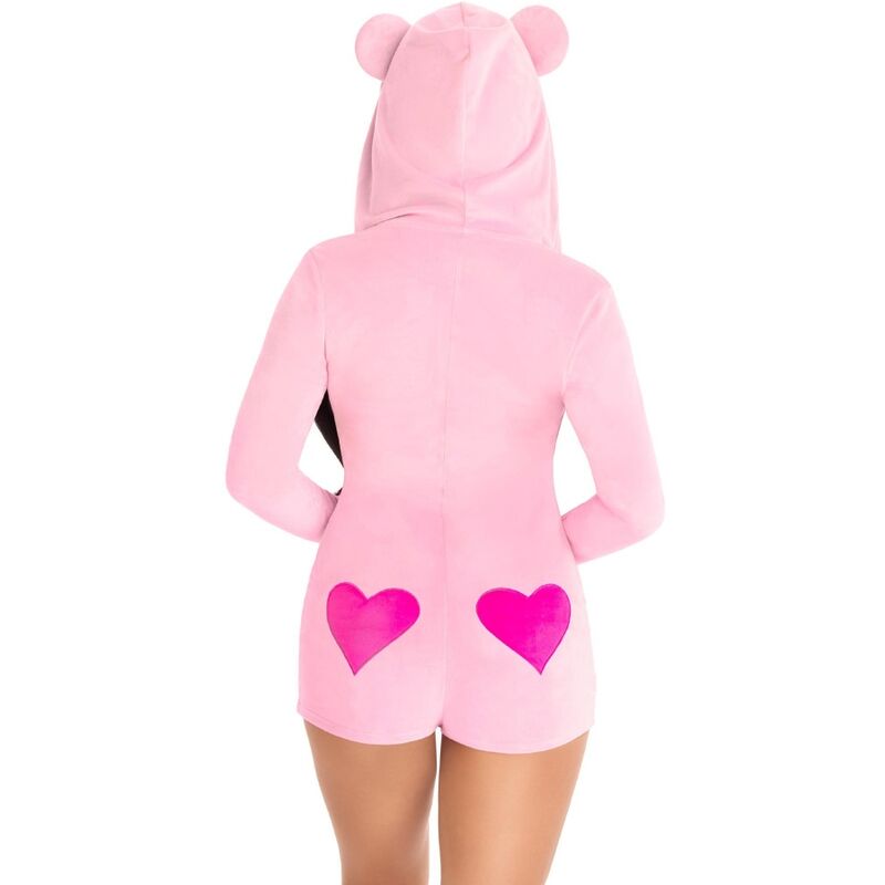LEG AVENUE - BODY DE TERCIOPELO CON OSITO ROSA S