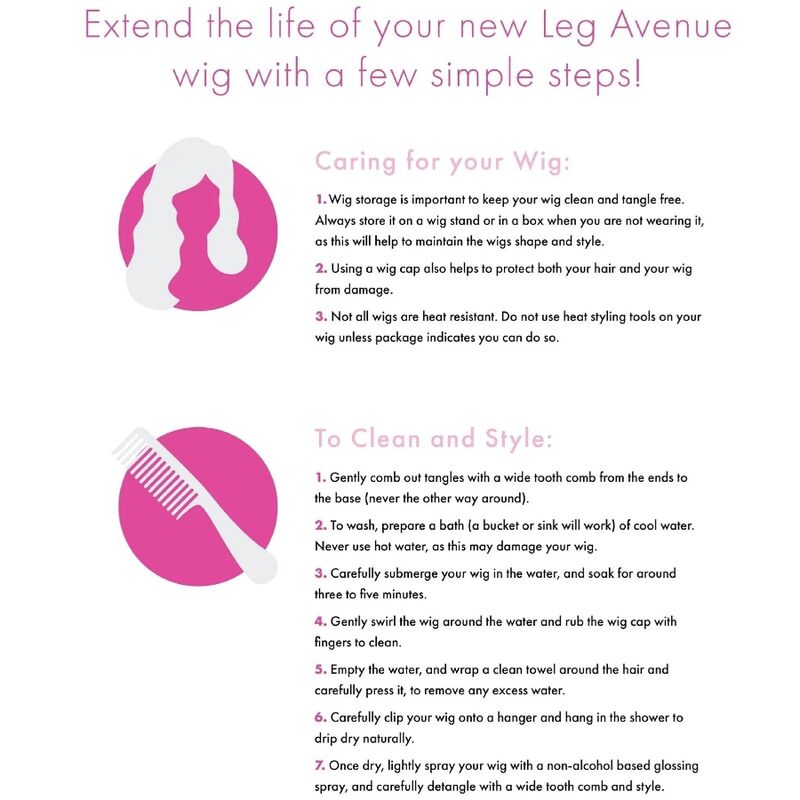 LEG AVENUE - PELUCA BOB FOSFORESCENTE BLANCA