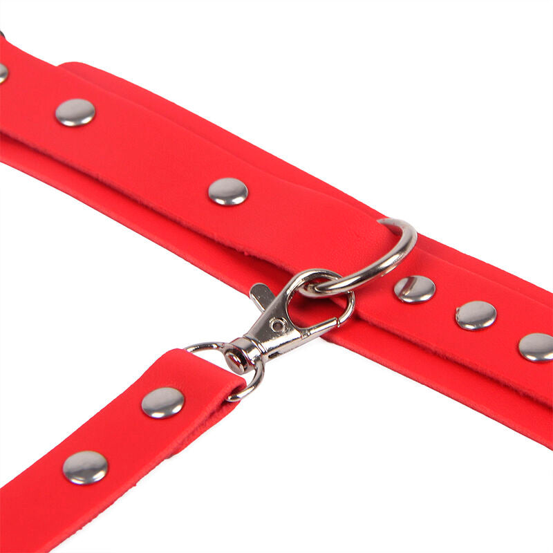 SUBBLIME - 953706 ESPOSAS CON CINTURÓN DE BONDAGE ROJO TALLA ÚNICA