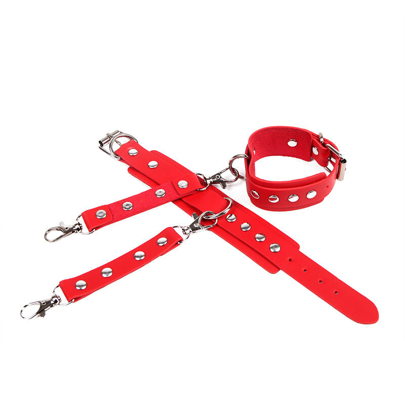 SUBBLIME - 953706 ESPOSAS CON CINTURÓN DE BONDAGE ROJO TALLA ÚNICA