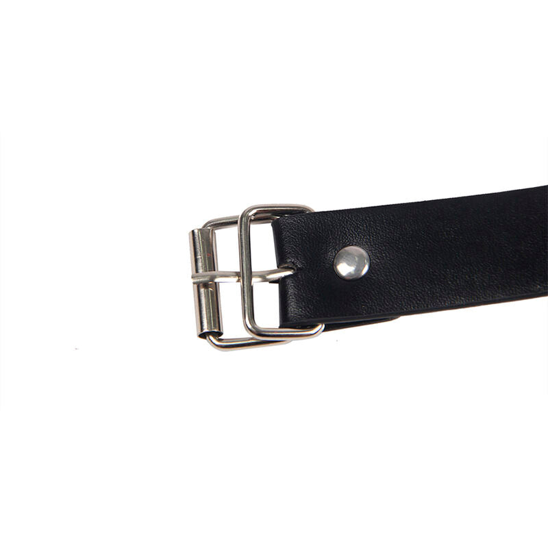 SUBBLIME - 953720 CORREA DE CUERO BONDAGE CON PINZAS PARA SENOS, NEGRAS, TALLA ÚNICA