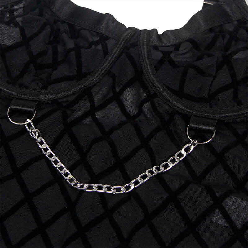SUBBLIME - 954260 BODY CON CADENAS + LIGUERO NEGRO S/M