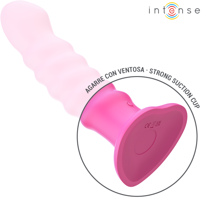 INTENSE - CINDY VIBRADOR TALLA L DISEÑO ESPIRAL 10 VIBRACIONES CONTROL REMOTO ROSA