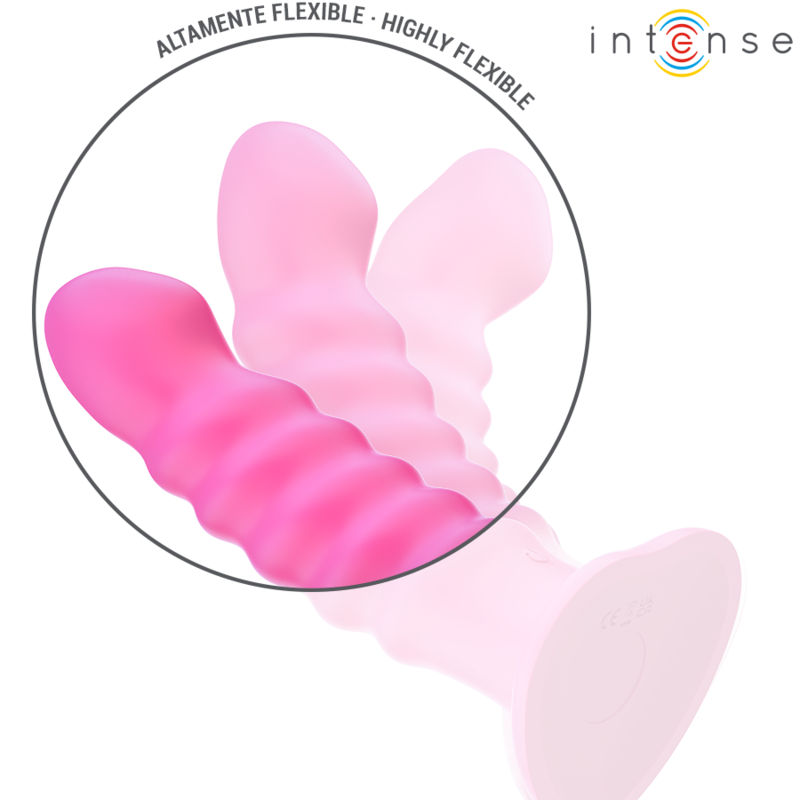 INTENSE - CINDY VIBRADOR TALLA L DISEÑO ESPIRAL 10 VIBRACIONES CONTROL REMOTO ROSA