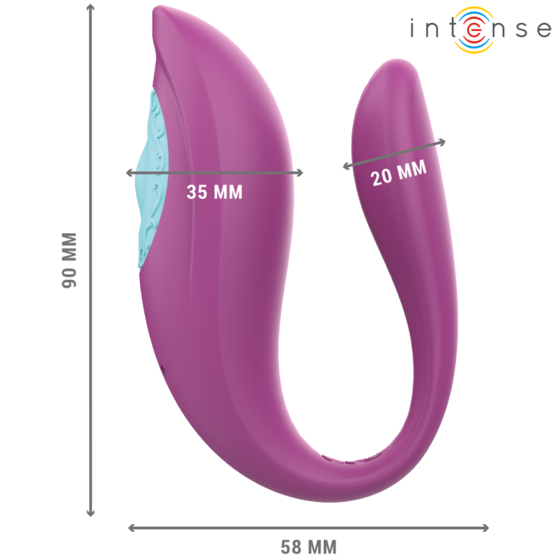 INTENSE - ANNIE VIBRADOR Y ESTIMULADOR EN FORMA DE U MORADO CONTROL REMOTO