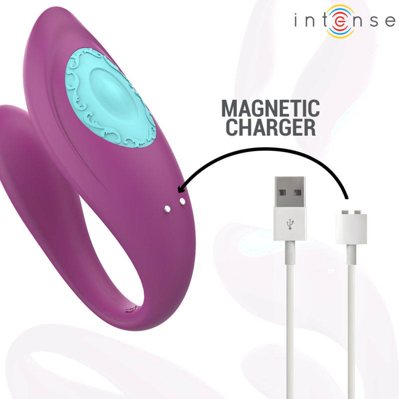 INTENSE - ANNIE VIBRADOR Y ESTIMULADOR EN FORMA DE U MORADO CONTROL REMOTO