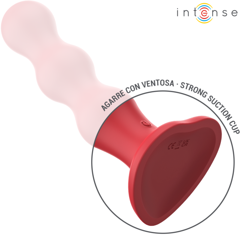 INTENSE - CODY VIBRADOR CON VENTOSA CONTROL REMOTO ROJO