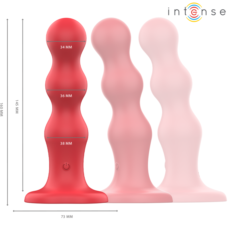 INTENSE - CODY VIBRADOR CON VENTOSA CONTROL REMOTO ROJO