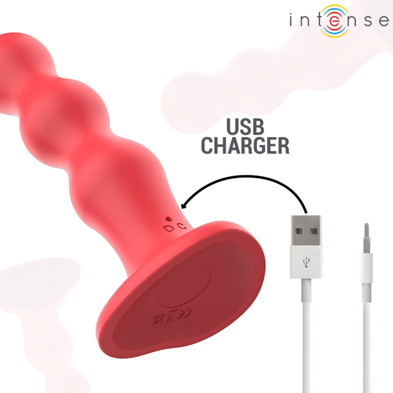 INTENSE - CODY VIBRADOR CON VENTOSA CONTROL REMOTO ROJO