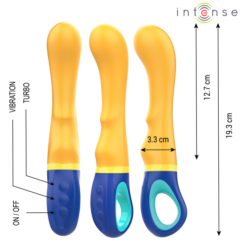 INTENSE - VIBRADOR SHAGGY PUNTO G AMARILLO