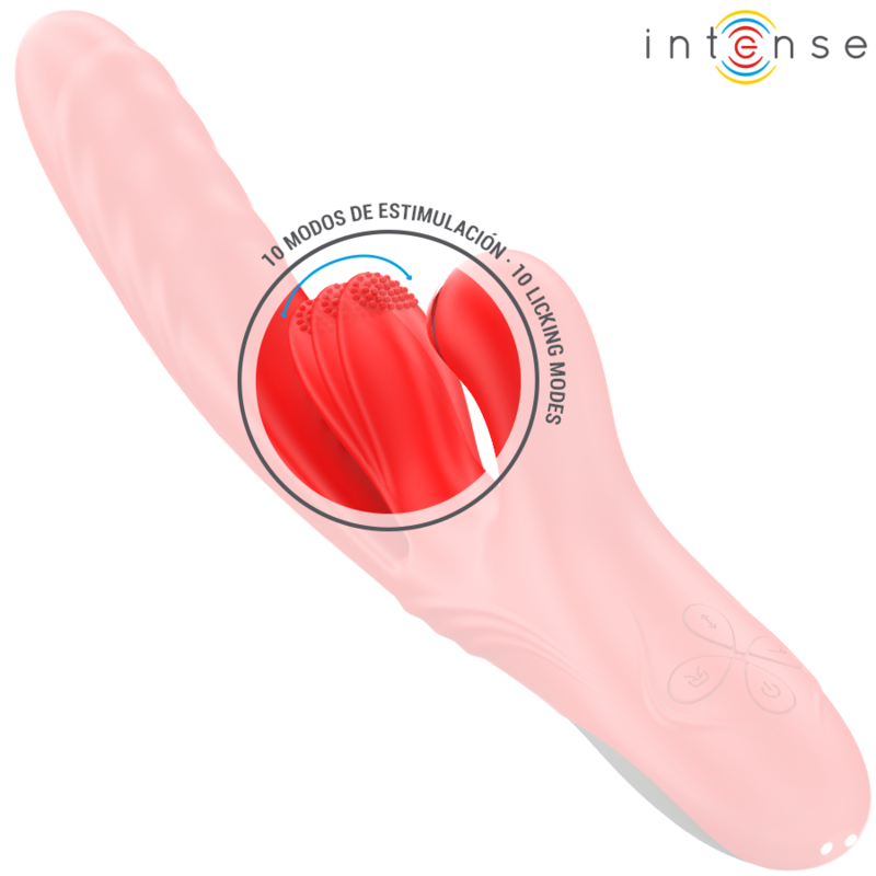 INTENSO - VIBRADOR MULTIFUNCIÓN KAROL EMPUJE Y ESTIMULACIÓN Y SUCCIÓN ROJO