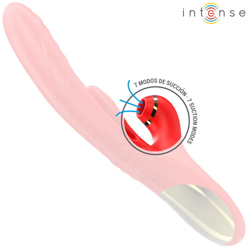 INTENSO - VIBRADOR MULTIFUNCIÓN KAROL EMPUJE Y ESTIMULACIÓN Y SUCCIÓN ROJO