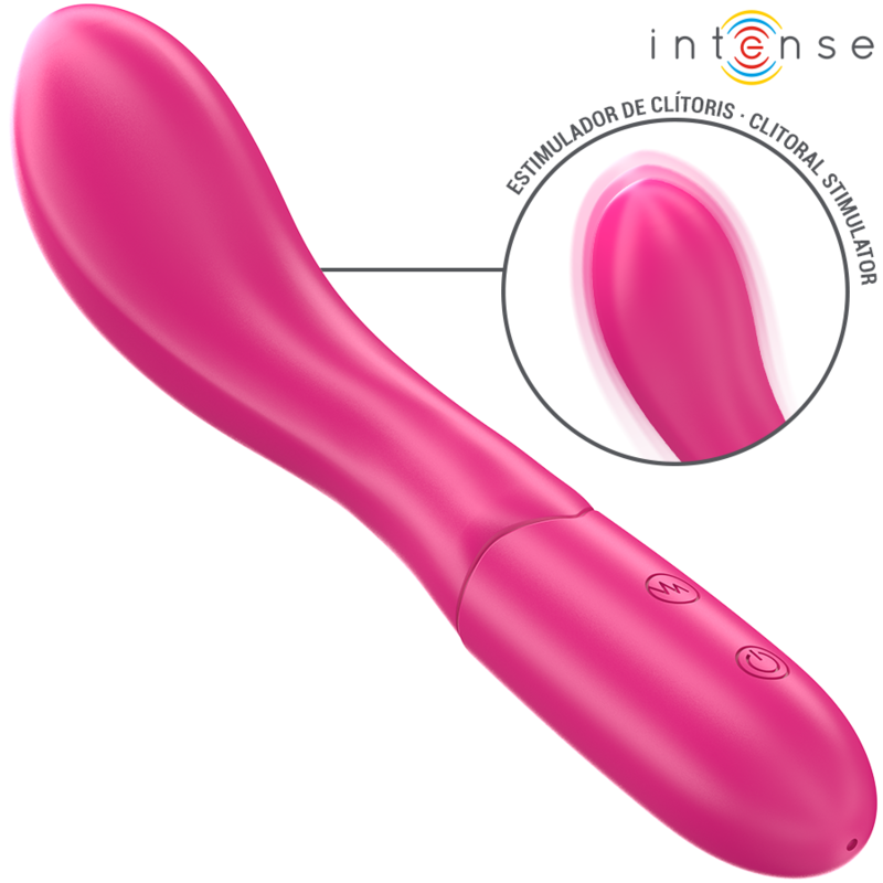 INTENSE - VIBRADOR LISETTE 19 CM FLEXIBLE 10 VIBRACIONES ROSA