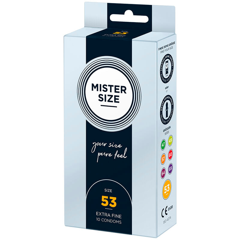 MISTER SIZE - CONDÓN TALLA M 53 MM (10 UNIDADES)