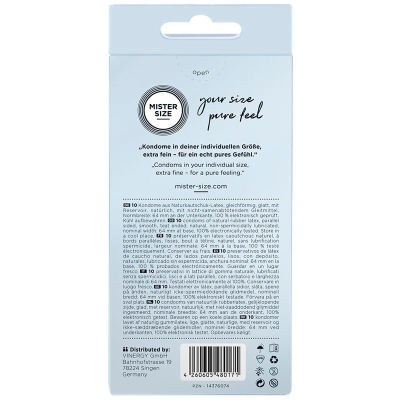 MISTER SIZE - CONDONES TALLA XXL 64 MM (10 UNIDADES)