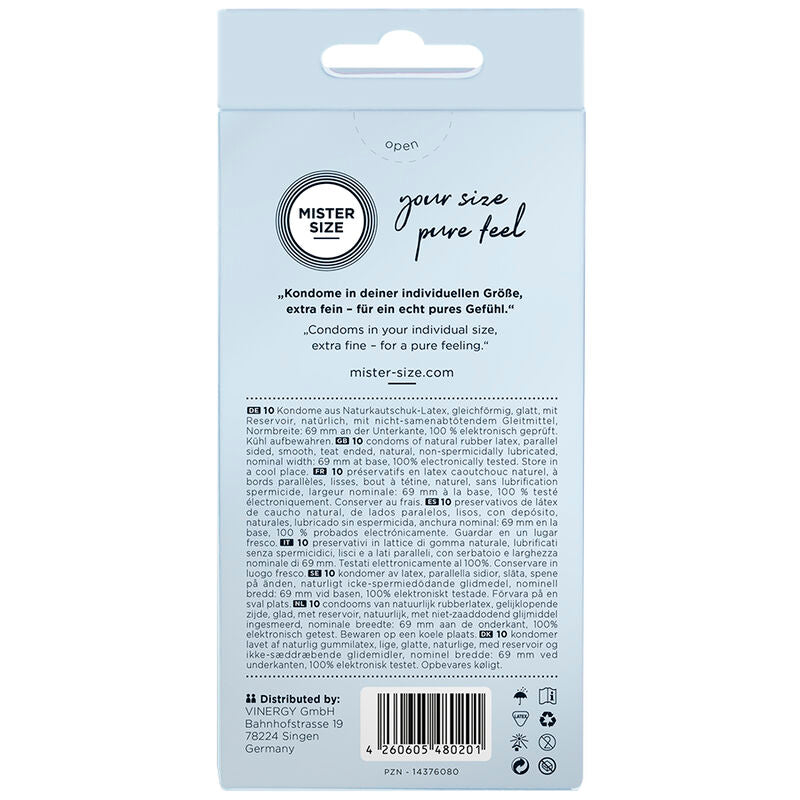 MISTER SIZE - CONDONES TALLA XXXL 69 MM (10 UNIDADES)