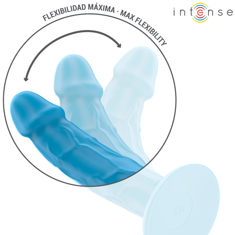 INTENSE - PHOEBE VIBRADOR REALISTA 10 VIBRACIONES CONTROL REMOTO AZUL