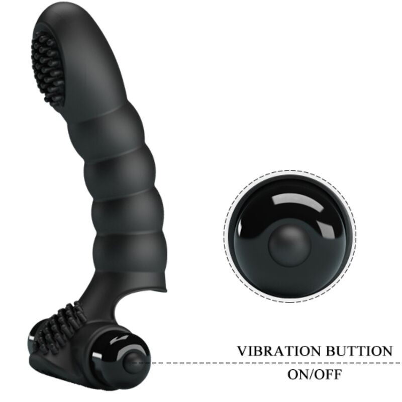 PRETTY LOVE - VIBRADOR DE DEDO ALEXANDER 10 VIBRACIONES NEGRO