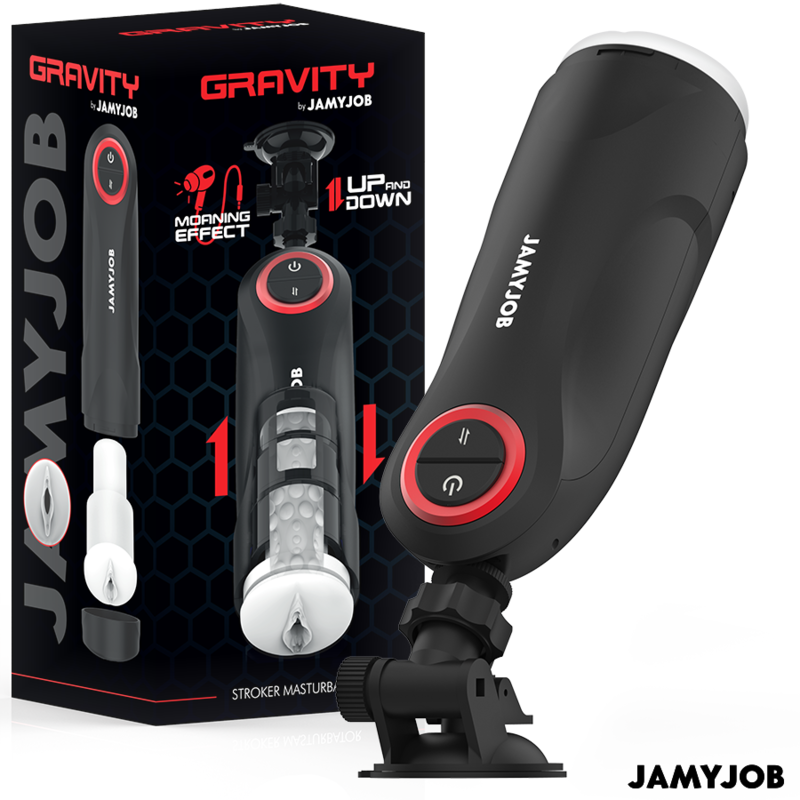 JAMYJOB - MASTURBADOR VAGINAL AUTOMÁTICO DE GRAVEDAD 5 MODOS DE EMPUJE Y EFECTO DE SONIDO