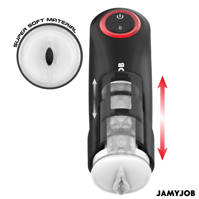JAMYJOB - MASTURBADOR VAGINAL AUTOMÁTICO DE GRAVEDAD 5 MODOS DE EMPUJE Y EFECTO DE SONIDO