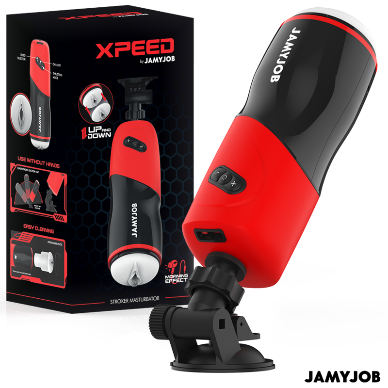 JAMYJOB - MASTURBADOR VAGINAL AUTOMÁTICO XPEED 5 MODOS DE EMPUJE Y EFECTOS DE SONIDO