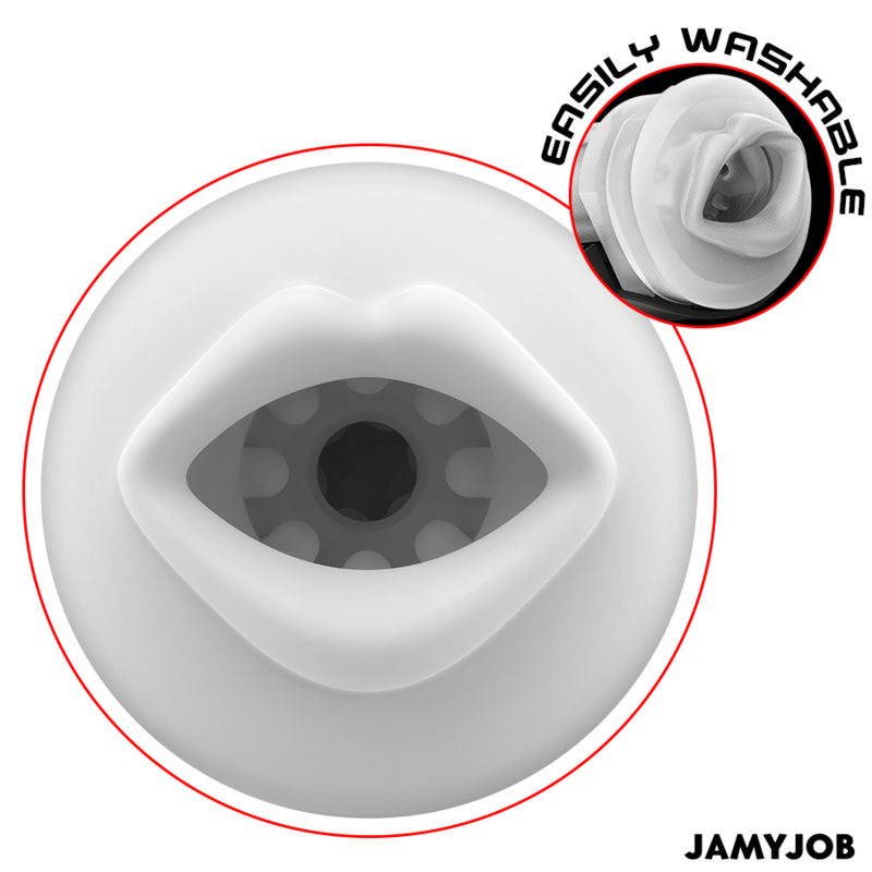 JAMYJOB - MASTURBADOR BOCAL AUTOMÁTICO MEGABITE 5 MODOS DE SUCCIÓN Y VIBRACIÓN