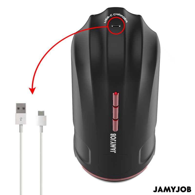 JAMYJOB - MASTURBADOR BOCAL AUTOMÁTICO MEGABITE 5 MODOS DE SUCCIÓN Y VIBRACIÓN