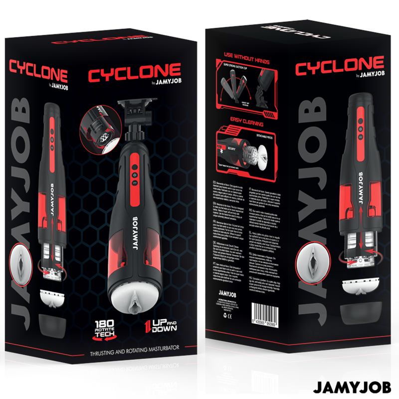 JAMYJOB - MASTURBADOR VAGINAL AUTOMÁTICO CYCLONE 10 MODOS DE ROTACIÓN Y EMPUJE