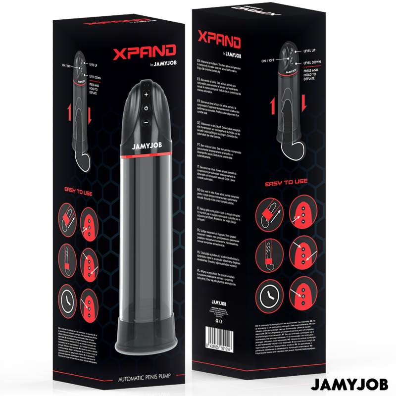JAMYJOB - BOMBA AUTOMÁTICA XPAND 3 NIVELES DE SUCCIÓN GRIS