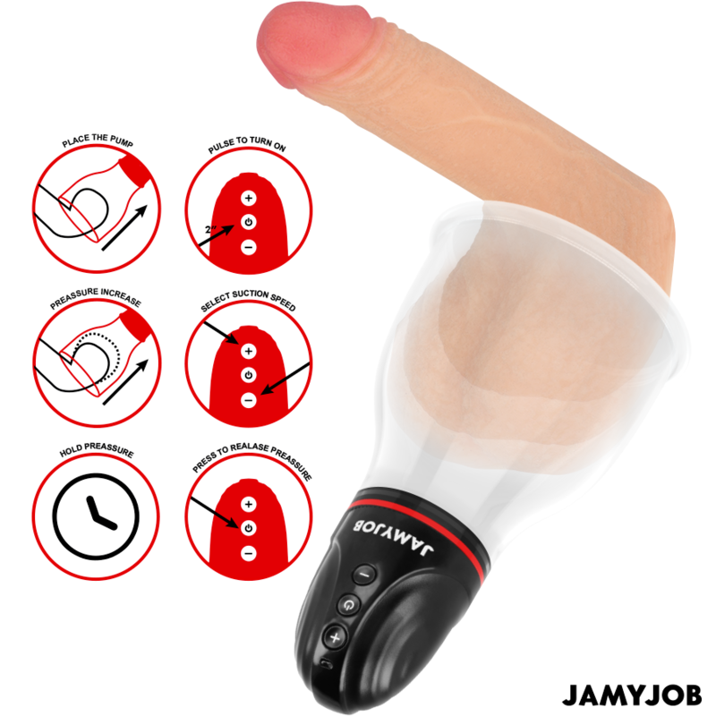 JAMYJOB - BOMBA TESTÍCULA AUTOMÁTICA XPAND LITE 3 NIVELES DE SUCCIÓN GRIS